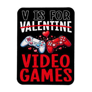 Valentijnsdag is voor Videogames Grappig Gamer Cad Magneet