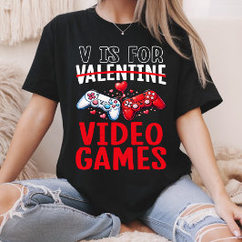 Valentijnsdag is voor Videogames Grappig Gamer Cad T-shirt