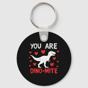 Valentijnsdag Je Bent Dino-mite Grappig Dinosaurus Sleutelhanger