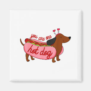 Valentijnsdag Je Bent Eén Heet Hondenbroodje Schat Magneet