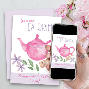 Valentijnsdag Je bent Geweldig Pun Mooi Theepot Feestdagenkaart