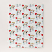 Valentijnsdag Jigsaw Puzzel Harten Fire Sneeuwman (Verticaal)