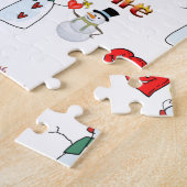 Valentijnsdag Jigsaw Puzzel Harten Fire Sneeuwman (Zijkant)