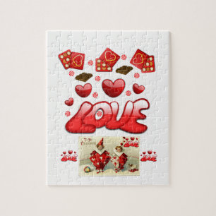 Valentijnsdag Jigzaag Puzzle Legpuzzel