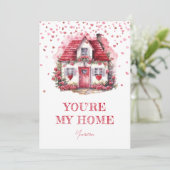 Valentijnsdag Jij bent mijn Thuis Gepersonaliseerd Feestdagenkaart (Staand voorkant)