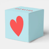 Valentijnsdag Jongen Baby shower Hart Bedankdoosjes (Achterkant)