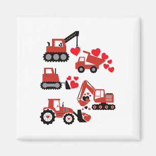 Valentijnsdag Jongens Kinderen Peuter Bouw Truck Magneet