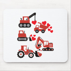 Valentijnsdag Jongens Kinderen Peuter Bouw Truck Muismat