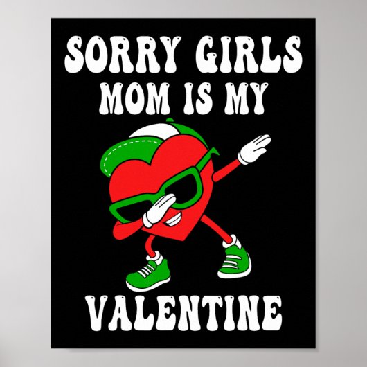 Valentijnsdag Jongens Kinderen Sorry Meisjes Mijn Poster (Voorkant)