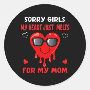 Valentijnsdag Jongens Kinderen Zoon Mijn Hart Smel Ronde Sticker