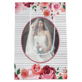 Valentijnsdag Jubileum Painterly Rozen Foto Medium Cadeauzakje (Achterkant)