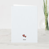 Valentijnsdag Jubileum Schattige Fun Doodle Gevouw Kaart (Achterkant)