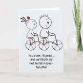 Valentijnsdag Jubileum Schattige Fun Doodle Gevouw Kaart (Voorkant)