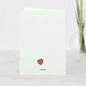Valentijnsdag Jubileum Schattige Fun Doodle Gevouw Kaart (Achterkant)