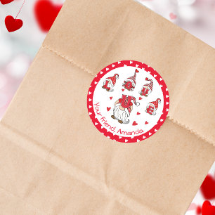 Valentijnsdag Jubileum Verjaardag "Love U" Ronde Sticker