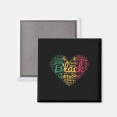 Valentijnsdag Juneteenth Black History Month Pro Magneet (Voorkant / Achterkant)