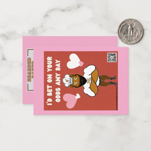 Valentijnsdag Kaart #2 Notitiekaartje (Voorkant / Achterkant in situ)