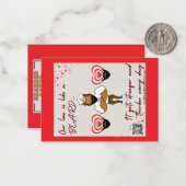 Valentijnsdag Kaart #4 Notitiekaartje (Voorkant / Achterkant in situ)