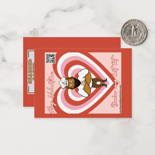 Valentijnsdag Kaart #5 Notitiekaartje (Voorkant / Achterkant in situ)