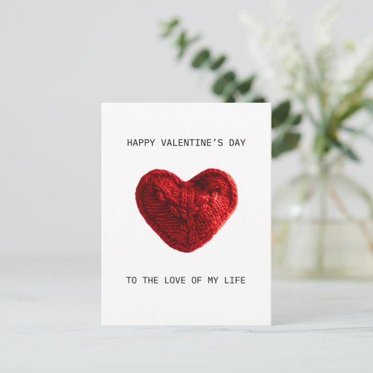 VALENTIJNSDAG KAART aan de liefde van mijn leven (Staand voorkant)