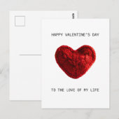 VALENTIJNSDAG KAART aan de liefde van mijn leven (Voorkant / Achterkant)