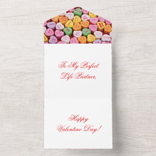 Valentijnsdag-kaart All In One Uitnodiging (Binnen)