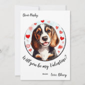  Valentijnsdag kaart Beagle (Achterkant)