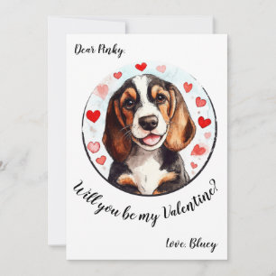 Valentijnsdag kaart Beagle