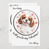  Valentijnsdag kaart Cavalier (Voorkant / Achterkant)