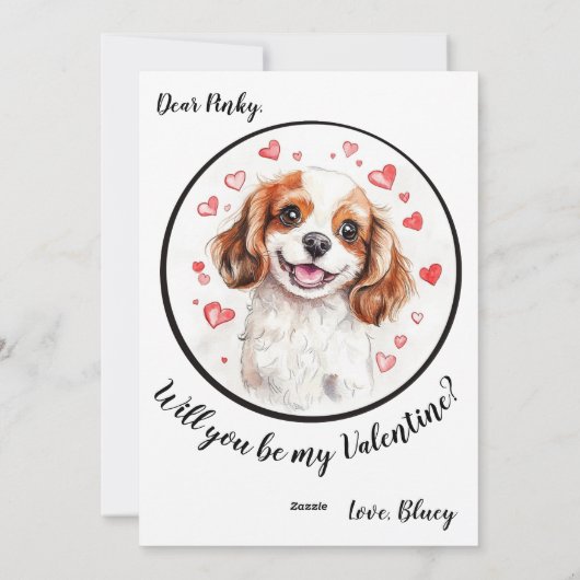  Valentijnsdag kaart Cavalier (Achterkant)
