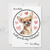 Valentijnsdag kaart Chihuahua (Achterkant)