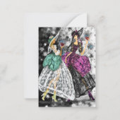 Valentijnsdag Kaart Dames Drink rode wijn Notitiekaartje (Achterkant)