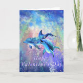 Valentijnsdag Kaart Dolphin Couple - Romantisch (Voorkant)