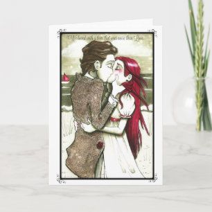 Valentijnsdag Kaart, Edgar Allan Poe, Liefde, Rood Feestdagen Kaart