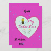 Valentijnsdag-kaart Feestdagenkaart (Voorkant / Achterkant)