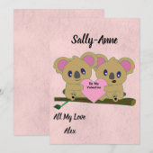 Valentijnsdag-kaart Feestdagenkaart (Voorkant / Achterkant)