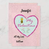 Valentijnsdag-kaart Feestdagenkaart (Voorkant / Achterkant)