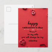 Valentijnsdag-kaart Feestdagenkaart (Voorkant / Achterkant)