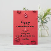 Valentijnsdag-kaart Feestdagenkaart (Staand voorkant)