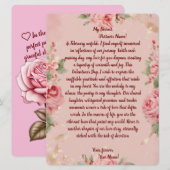 Valentijnsdag Kaart Floral Bliss (Voorkant / Achterkant)