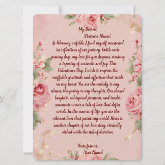 Valentijnsdag Kaart Floral Bliss