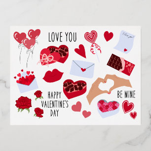 Valentijnsdag-kaart Folie Feestdagen Briefkaart