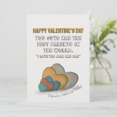 Valentijnsdag Kaart Gezegden voor mam en pap (Staand voorkant)