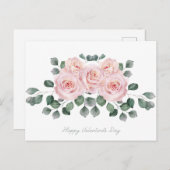 Valentijnsdag Kaart "Happy Valentine's Day" (Voorkant / Achterkant)