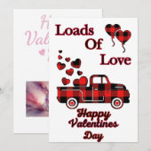 Valentijnsdag kaart, hartelijke Valentijnsdag Feestdagenkaart (Voorkant / Achterkant)