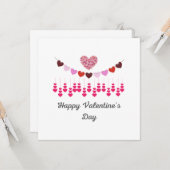 Valentijnsdag Kaart Harten Valentijnsdag Kaart (Voorkant / Achterkant in situ)