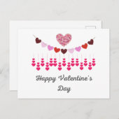 Valentijnsdag Kaart Hearts Briefkaart (Voorkant / Achterkant)