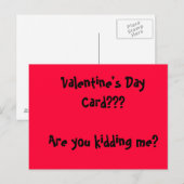 Valentijnsdag Kaart??? Hou je me voor de gek? Feestdagenkaart (Voorkant / Achterkant)