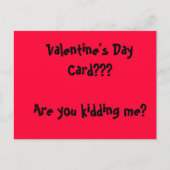 Valentijnsdag Kaart??? Hou je me voor de gek? Feestdagenkaart (Voorkant)