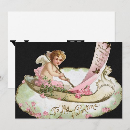  Valentijnsdag Kaart Invitation Angel (Voorkant / Achterkant)